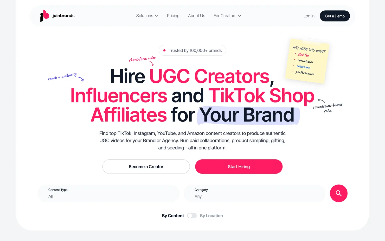 Captura del sitio de JoinBrands